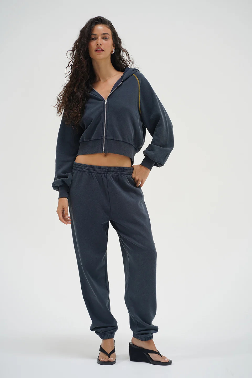 LnA Aspyn Jogger - Navy Stone Wash Women's Bottoms - Sloane Boutique
