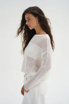 LnA Benford Illusion Sweater - Soft White Women's Tops - Sloane Boutique