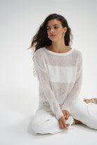 LnA Benford Illusion Sweater - Soft White Women's Tops - Sloane Boutique