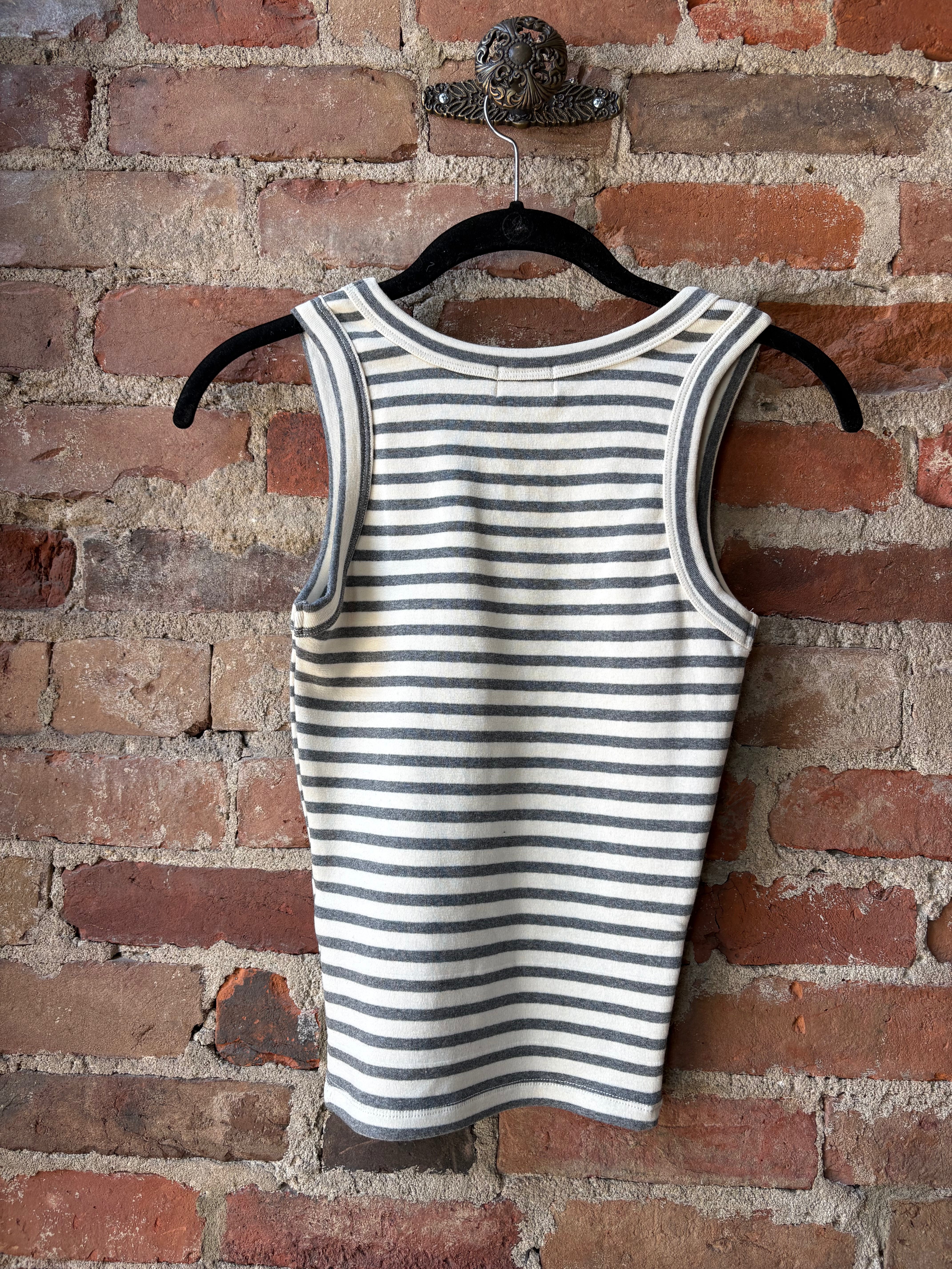 LNA Deniz Tank - Greyscale Stripe Women's Tops - Sloane Boutique