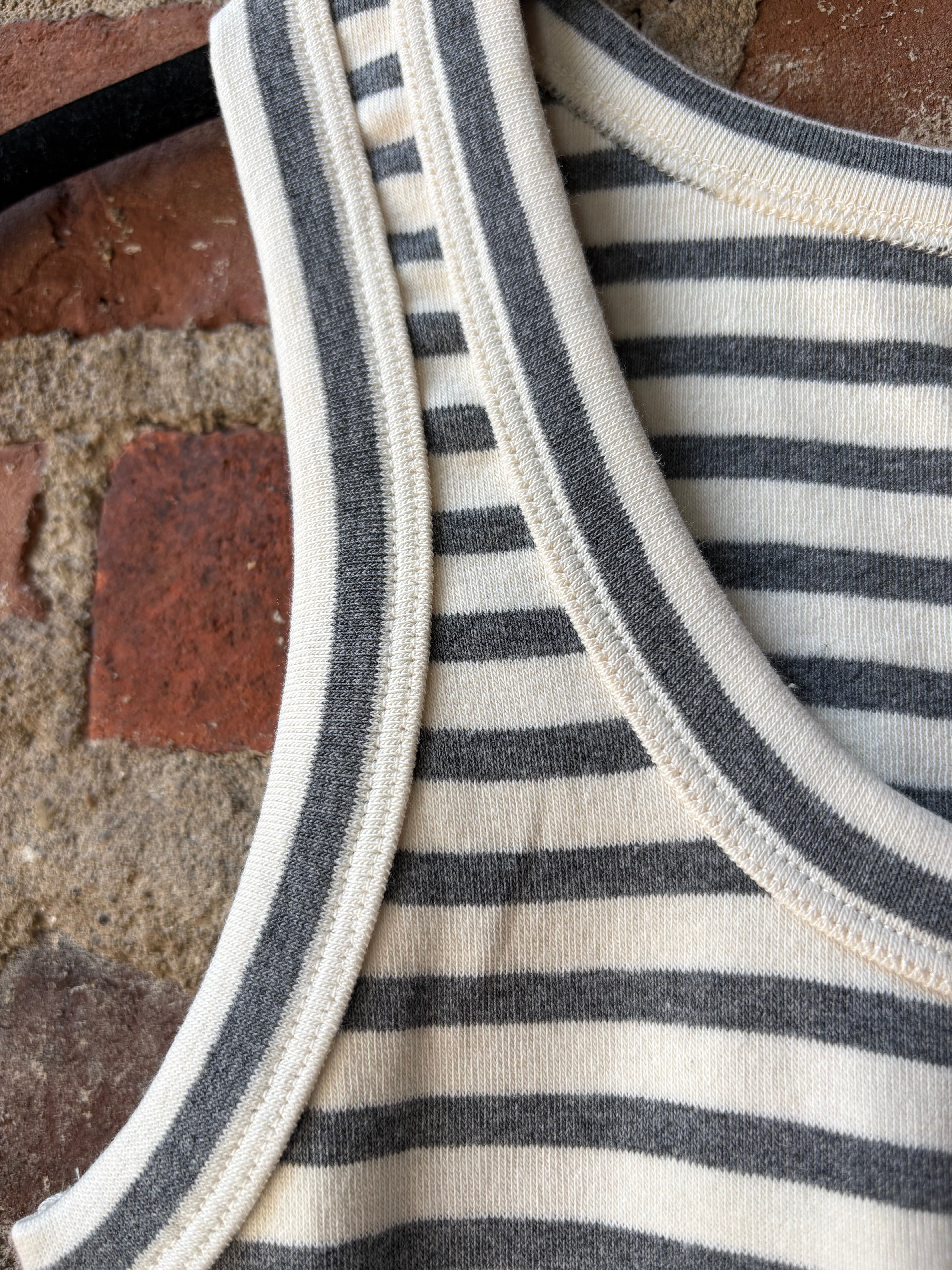 LNA Deniz Tank - Greyscale Stripe Women's Tops - Sloane Boutique