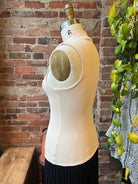 LnA Double Layer Mock Neck Sleeveless Tank - Bone Women's Tops - Sloane Boutique