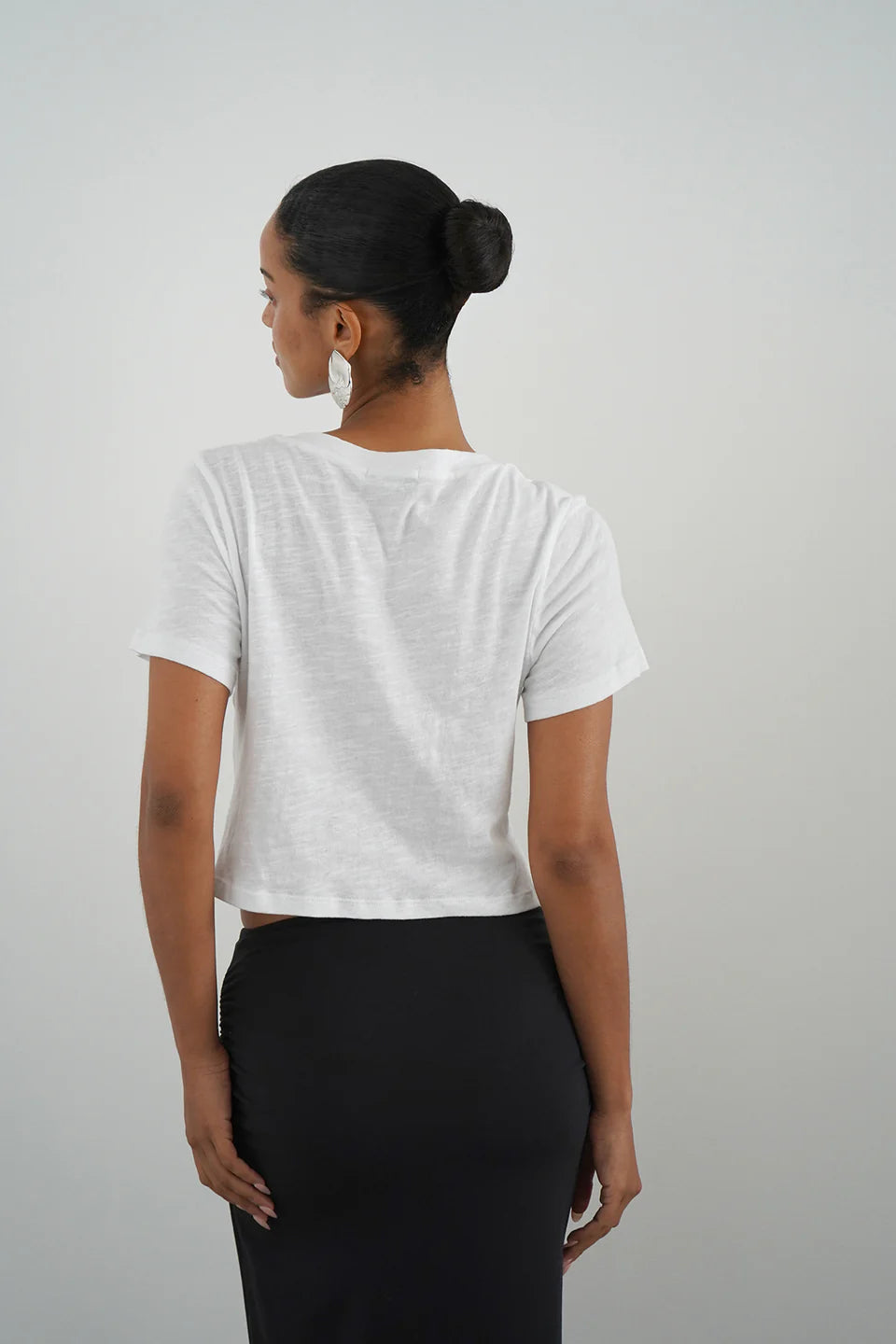 LnA Flore Slub Tee - White Women's Tops - Sloane Boutique