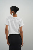 LnA Flore Slub Tee - White Women's Tops - Sloane Boutique
