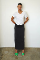 LnA Flore Slub Tee - White Women's Tops - Sloane Boutique