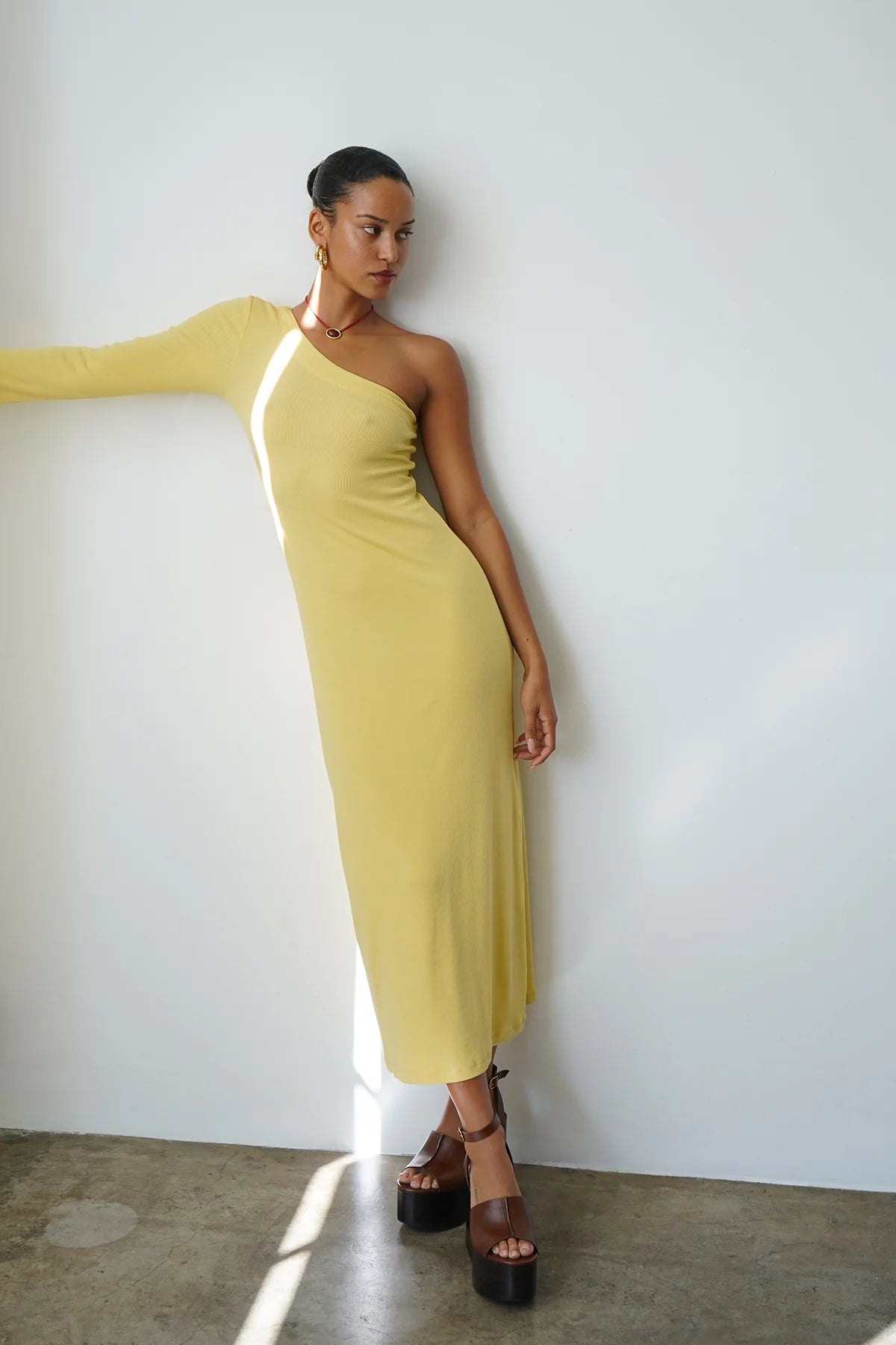 LnA Holden Rib One Shoulder Dress - Rafia Dresses - Sloane Boutique