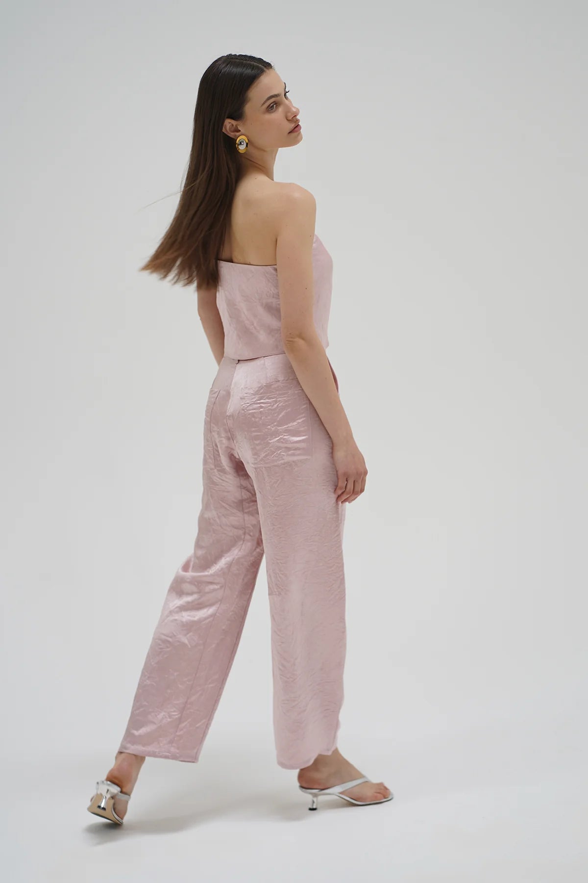 LnA Kait Shine Pant - Rosewater Shine Women's Bottoms - Sloane Boutique