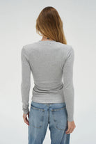LnA Long Sleeve Dalston Tee - Heather Grey Women's Tops - Sloane Boutique