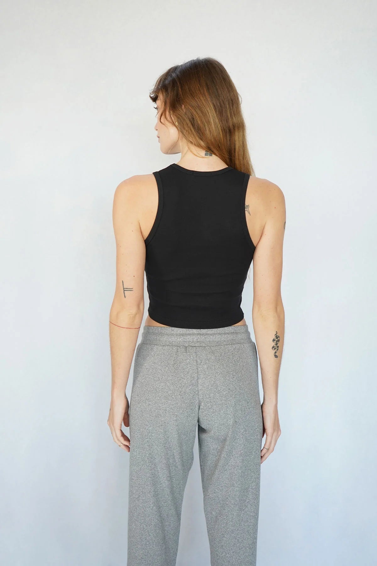 LnA Maya Cotton Rib Tank - Black Women's Tops - Sloane Boutique