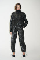 LnA Mercer Faux Leather Bomber Jacket - Brown Outerwear - Sloane Boutique