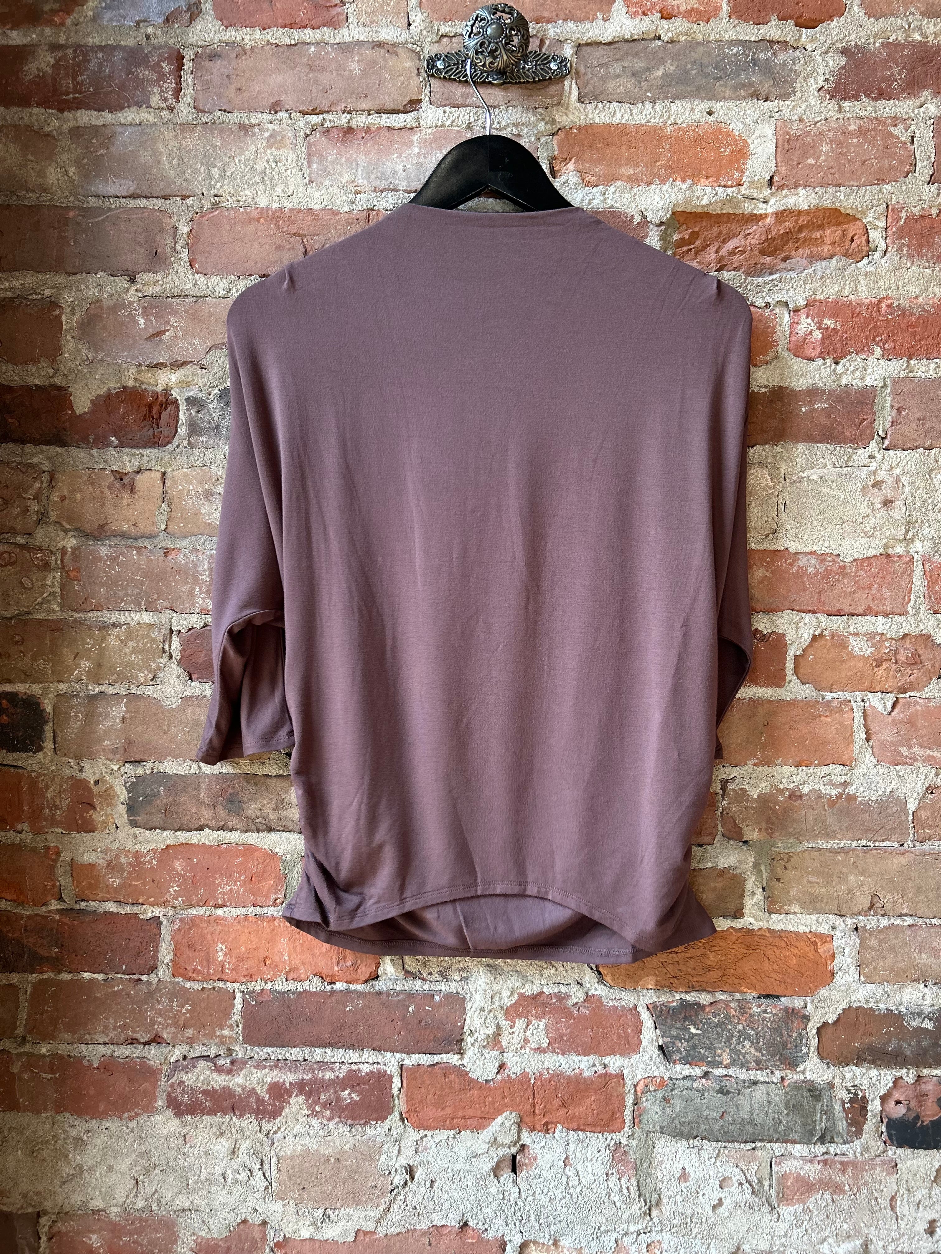 LnA Opal Top - French Roast Women's Tops - Sloane Boutique