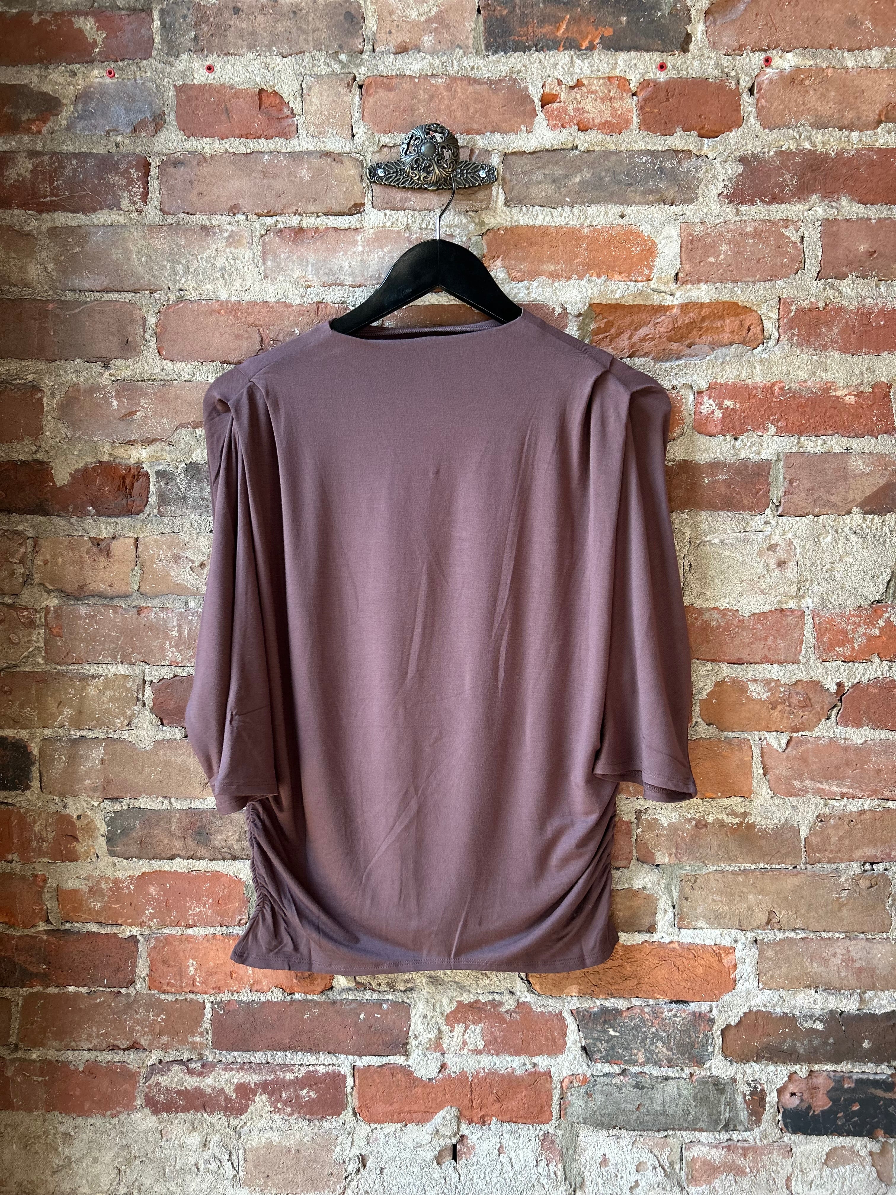 LnA Opal Top - French Roast Women's Tops - Sloane Boutique