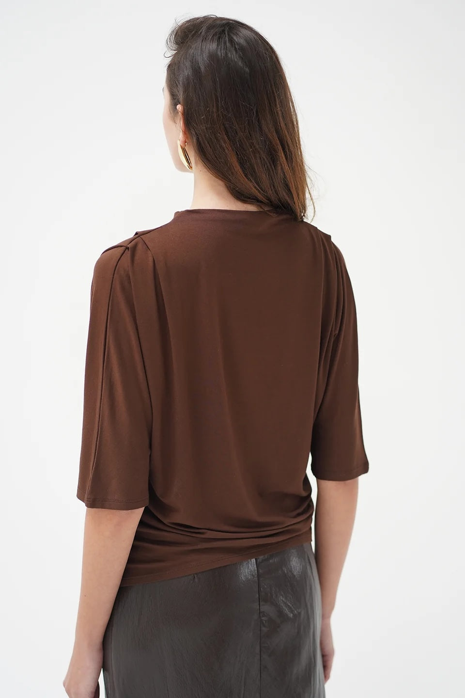 LnA Opal Top - French Roast Women's Tops - Sloane Boutique