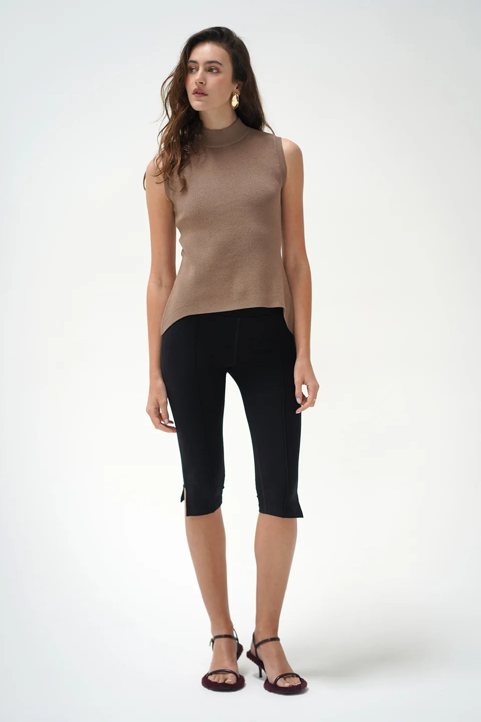 LnA Pax Sleeveless Sweater - Fawn Women's Tops - Sloane Boutique