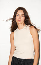 LnA Ribbed Double Layer Tank - Bone Women's Tops - Sloane Boutique