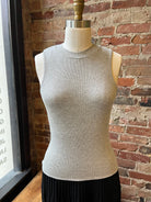 LnA Ribbed Double Layer Tank - Heather Grey Women's Tops - Sloane Boutique