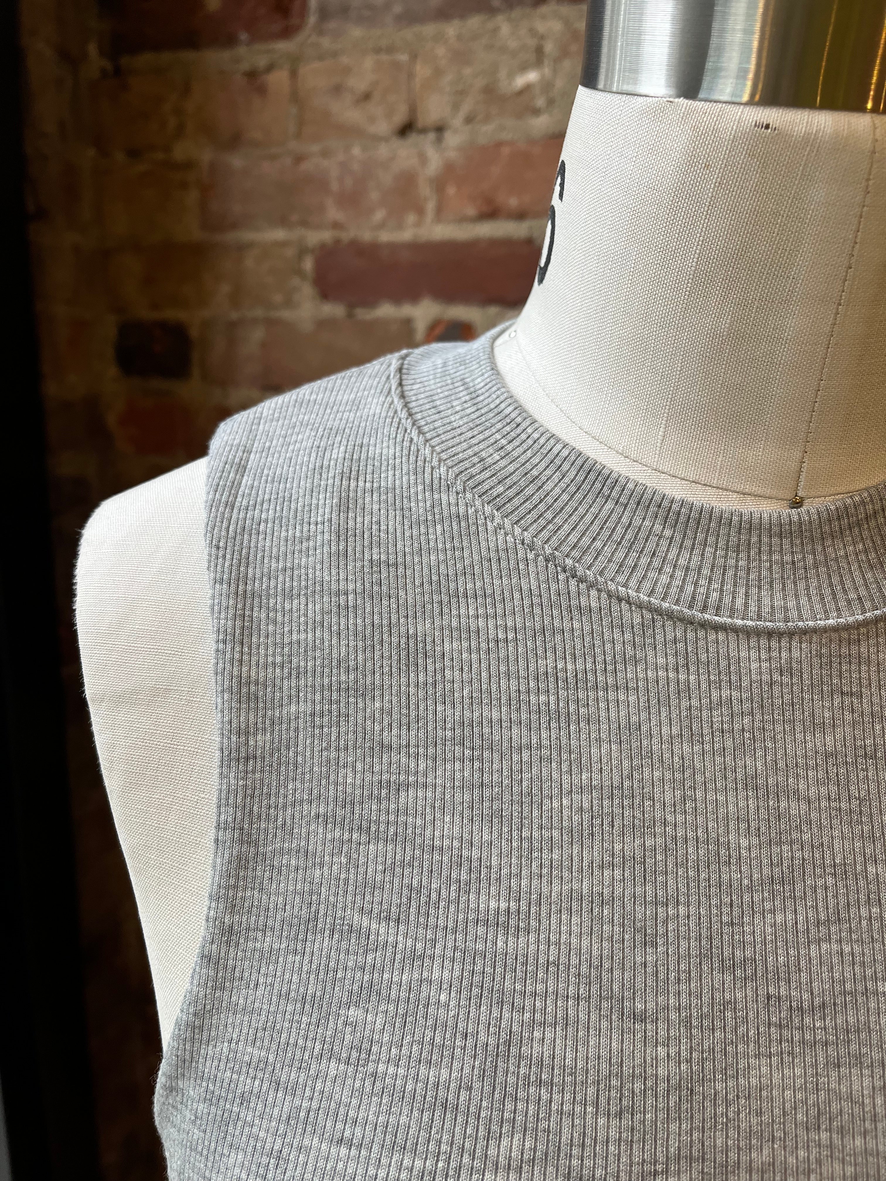 LnA Ribbed Double Layer Tank - Heather Grey Women's Tops - Sloane Boutique