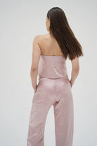 LnA Roxy Shine Tube Top - Rosewater Shine Women's Tops - Sloane Boutique
