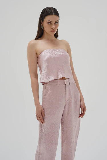 LnA Roxy Shine Tube Top - Rosewater Shine Women's Tops - Sloane Boutique