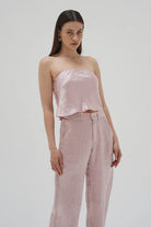 LnA Roxy Shine Tube Top - Rosewater Shine Women's Tops - Sloane Boutique