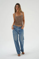 LnA Scoop Ribbed Tank - Leopard Women's Tops - Sloane Boutique