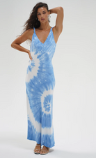 LNA Sicily Tie Dye Dress - Biarritz Blue Dresses - Sloane Boutique
