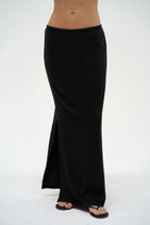 LnA Steph Ribbed Skirt - Black Women's Bottoms - Sloane Boutique