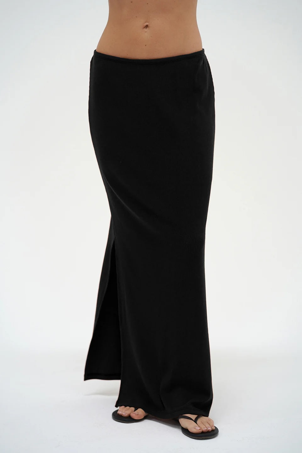 LnA Steph Ribbed Skirt - Black Women's Bottoms - Sloane Boutique