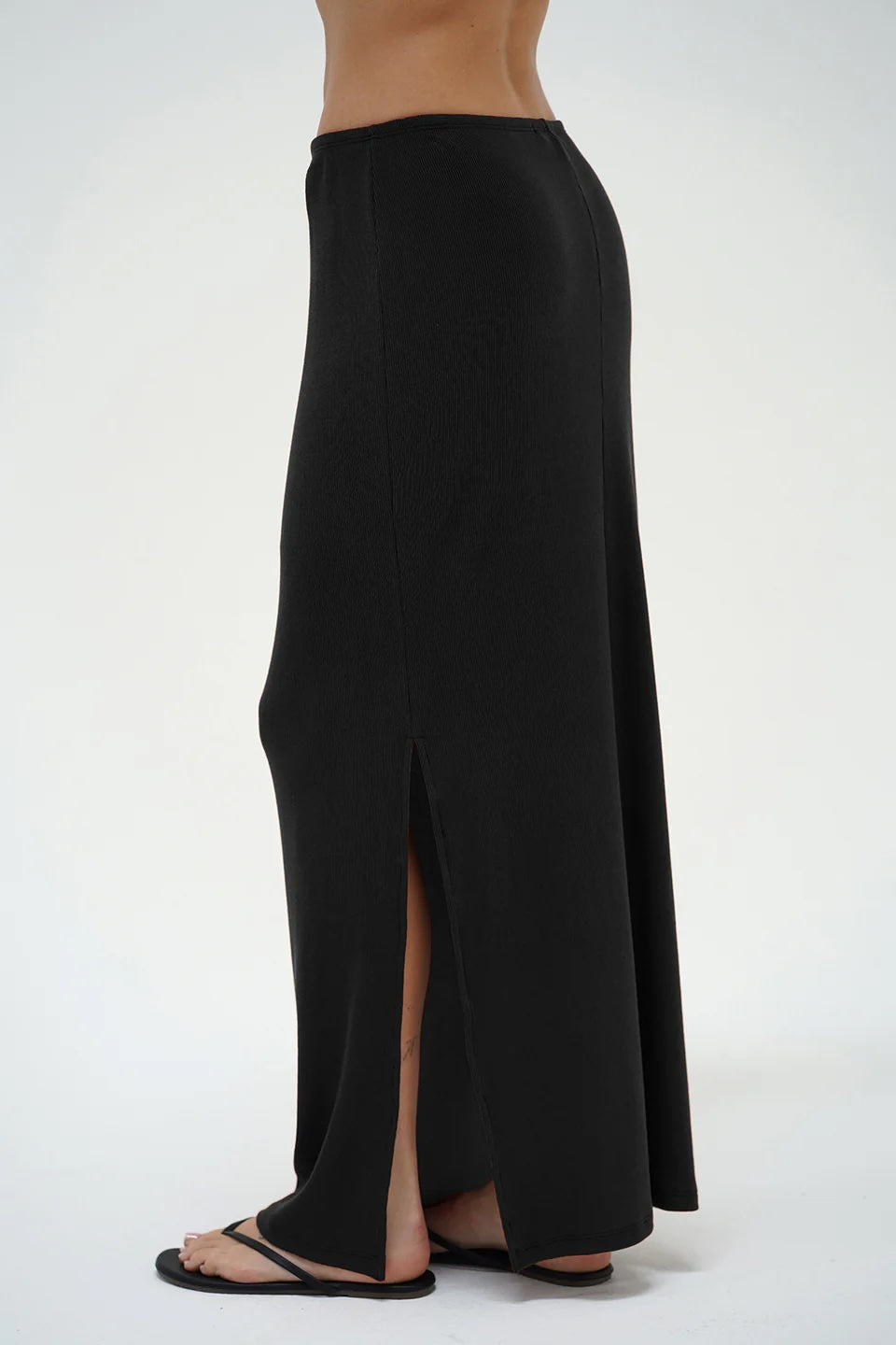 LnA Steph Ribbed Skirt - Black Women's Bottoms - Sloane Boutique