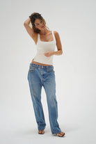 LnA Vara Spandex Jersey Tank - Egret Women's Tops - Sloane Boutique