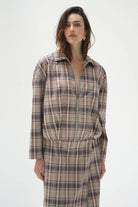 LnA Vivienne Zip Up - Plaid Outerwear - Sloane Boutique