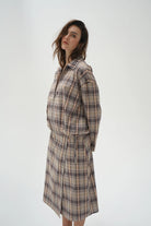 LnA Vivienne Zip Up - Plaid Outerwear - Sloane Boutique