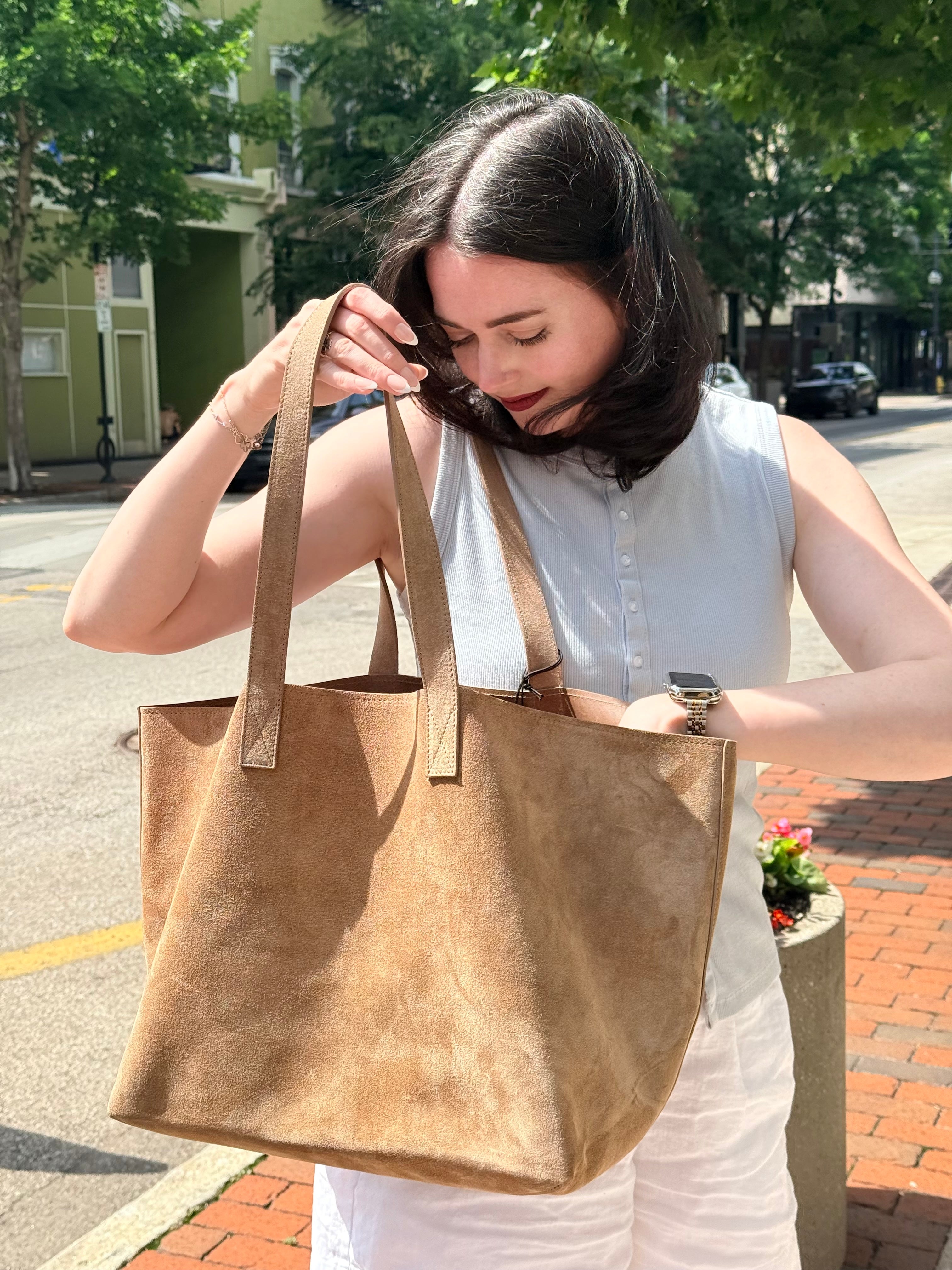 Mansur Gavriel Carryall Tote - Anise Handbags - Sloane Boutique