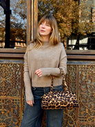 Mansur Gavriel Helios Shoulder Bag - Leopard Accessories - Sloane Boutique