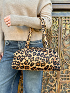 Mansur Gavriel Helios Shoulder Bag - Leopard Accessories - Sloane Boutique