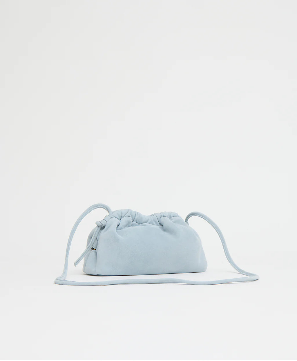Mansur Gavriel Mini Cloud Clutch - Baby Blue Suede Handbags - Sloane Boutique