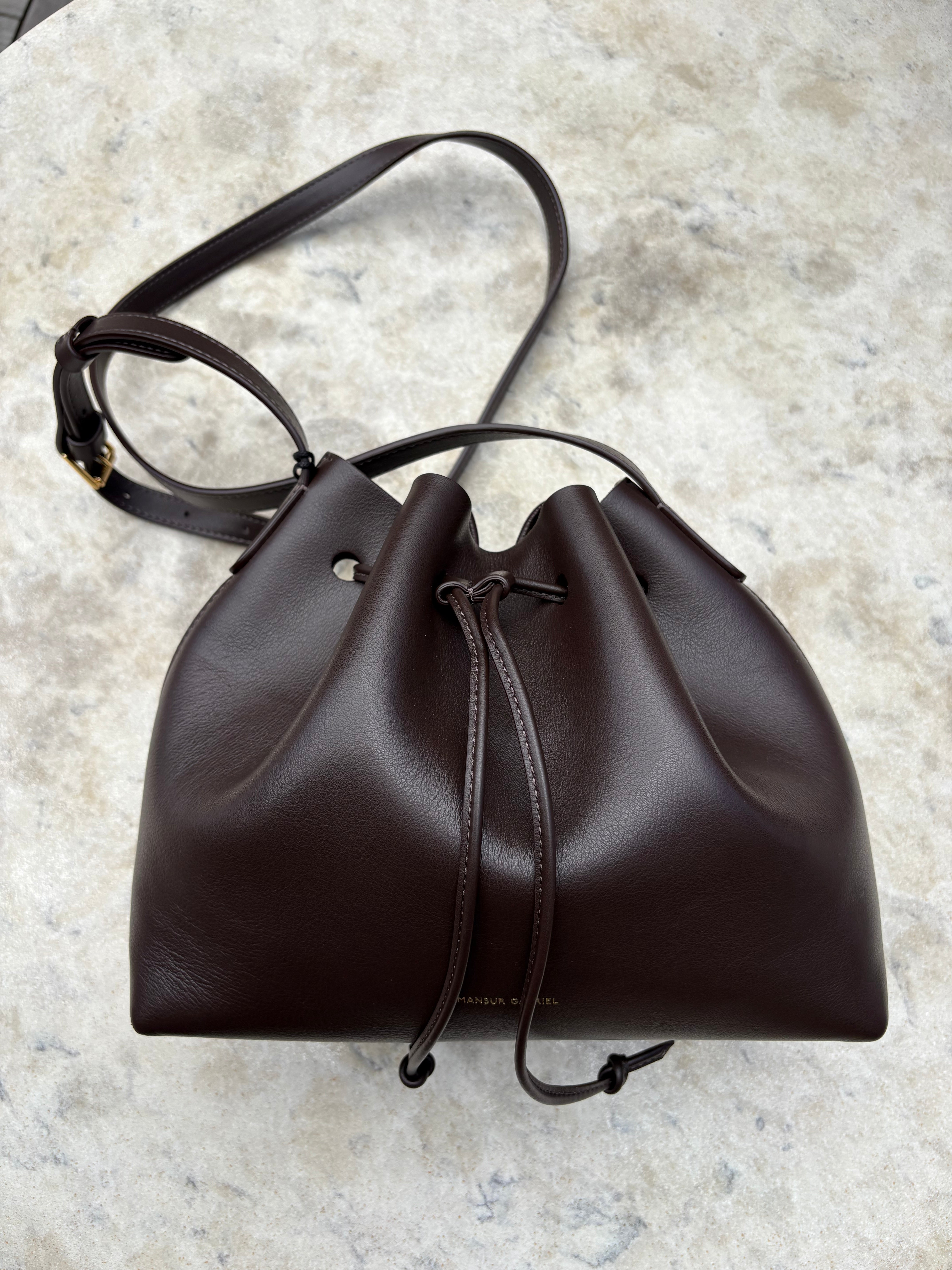 Mansur Gavriel Secchio Crossbody Bag - Ebony Handbags - Sloane Boutique