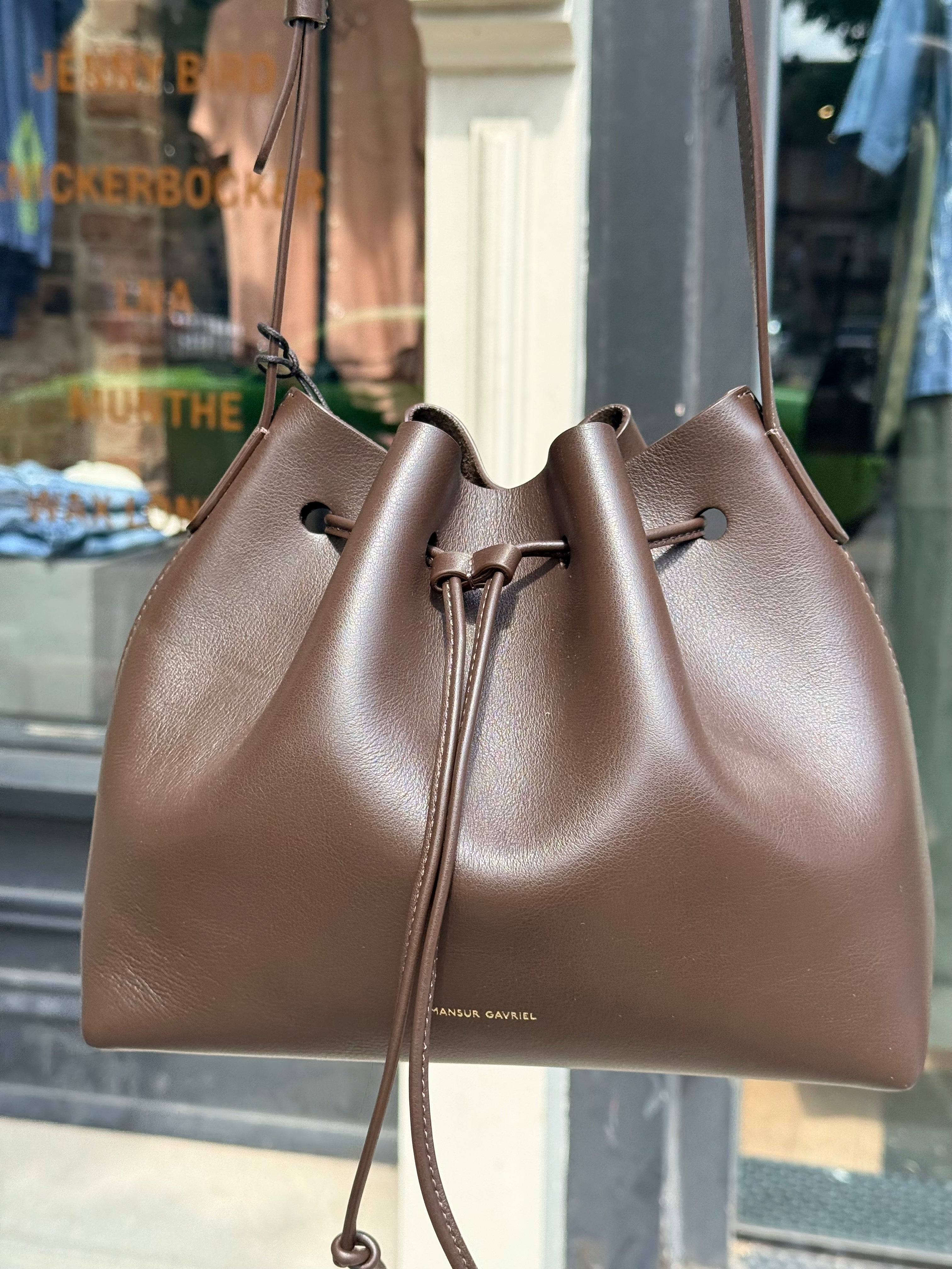 Mansur Gavriel Secchio Crossbody Bag - Ebony Handbags - Sloane Boutique
