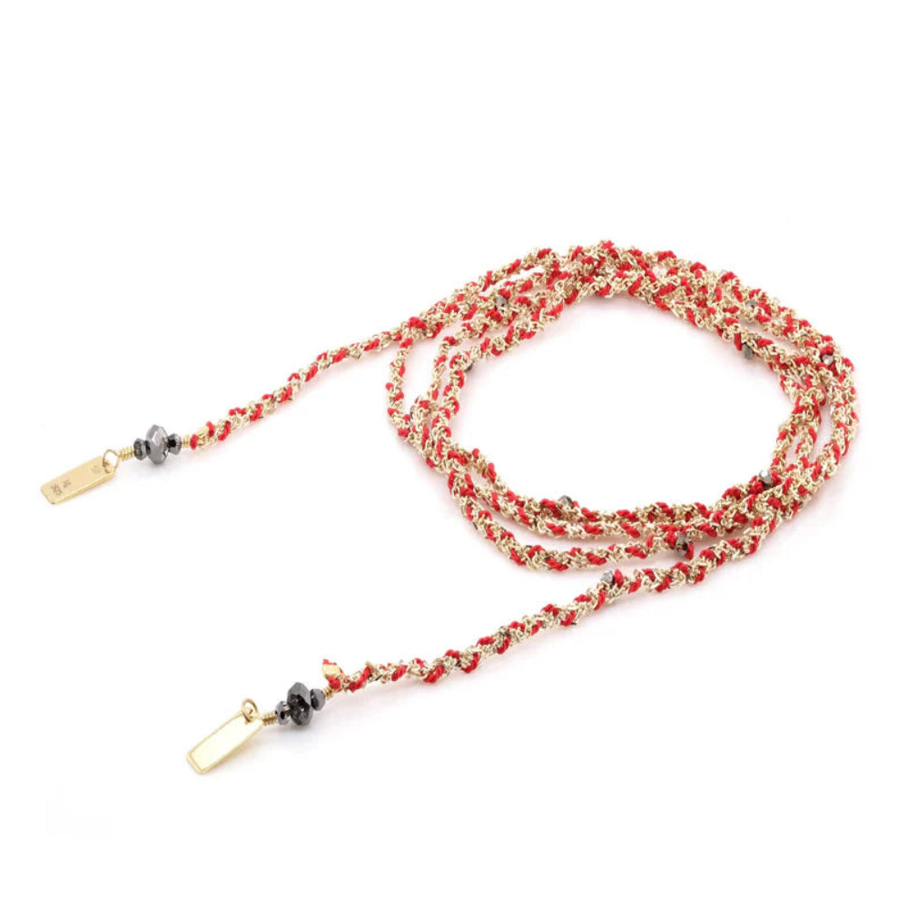 Marie Laure Chamorel Necklace 182 - Gold / Red Jewelry - Sloane Boutique