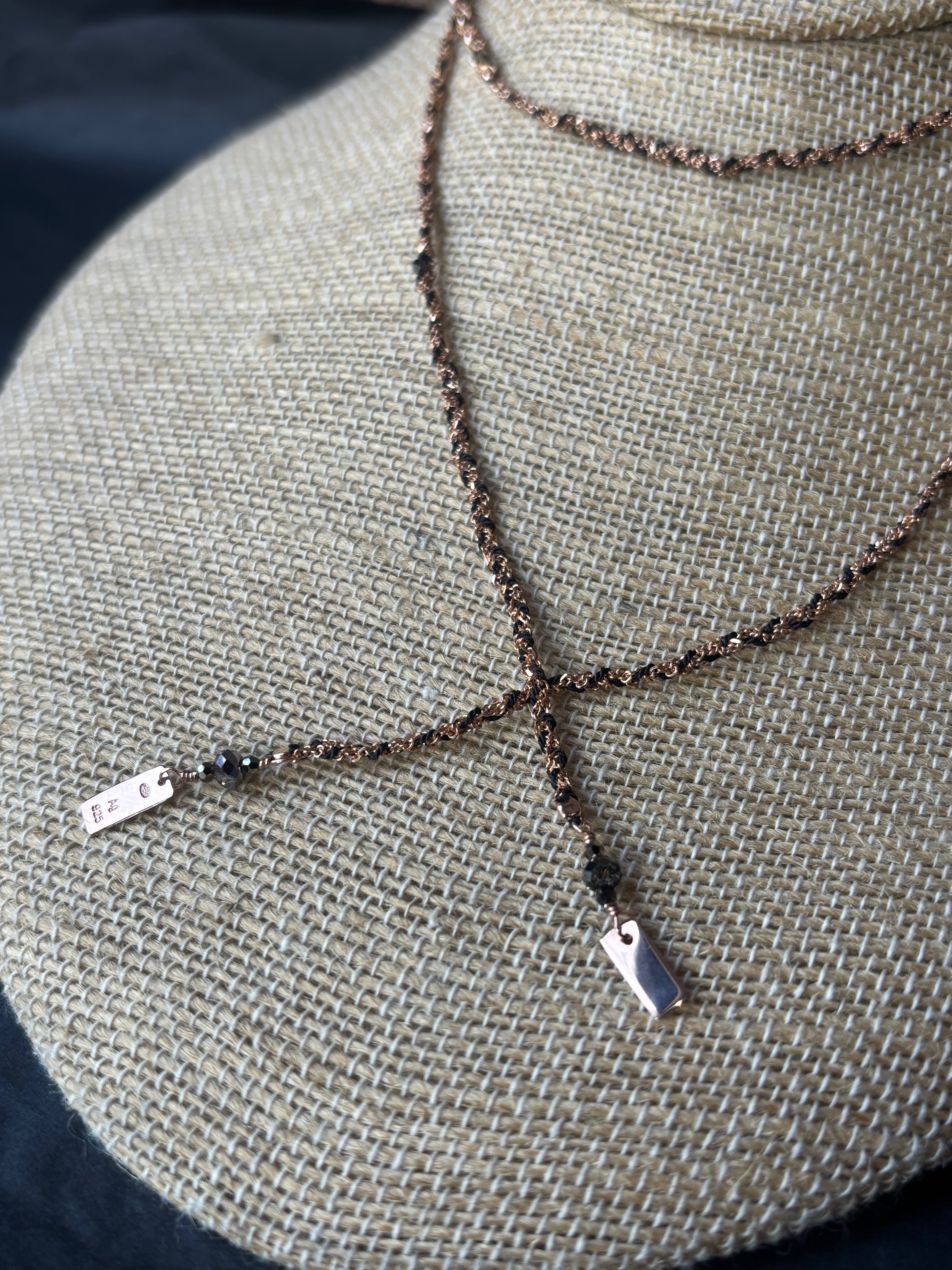 Marie Laure Chamorel Necklace 182 - Pink / Gold / Black Jewelry - Sloane Boutique