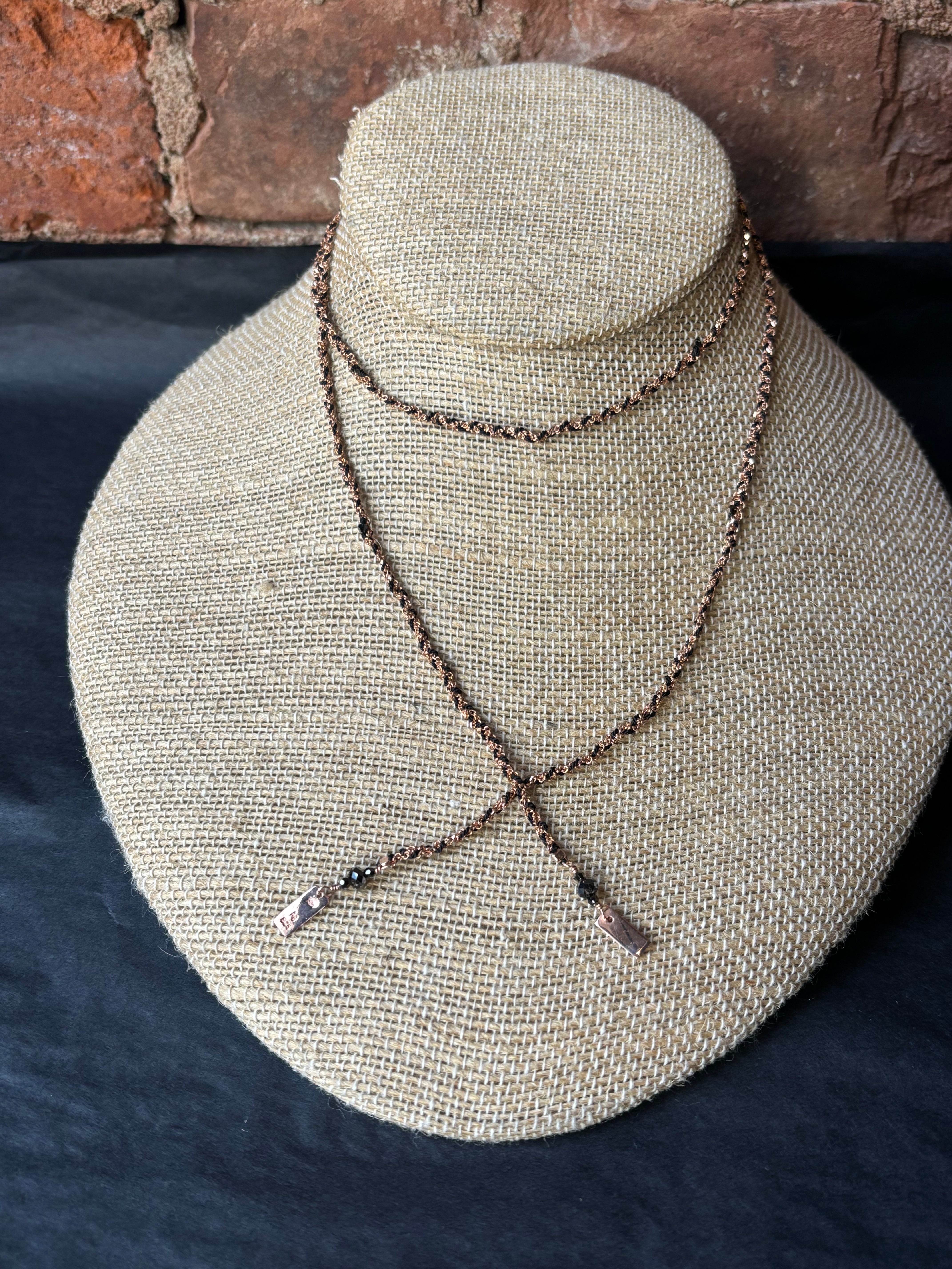 Marie Laure Chamorel Necklace 182 - Pink / Gold / Black Jewelry - Sloane Boutique