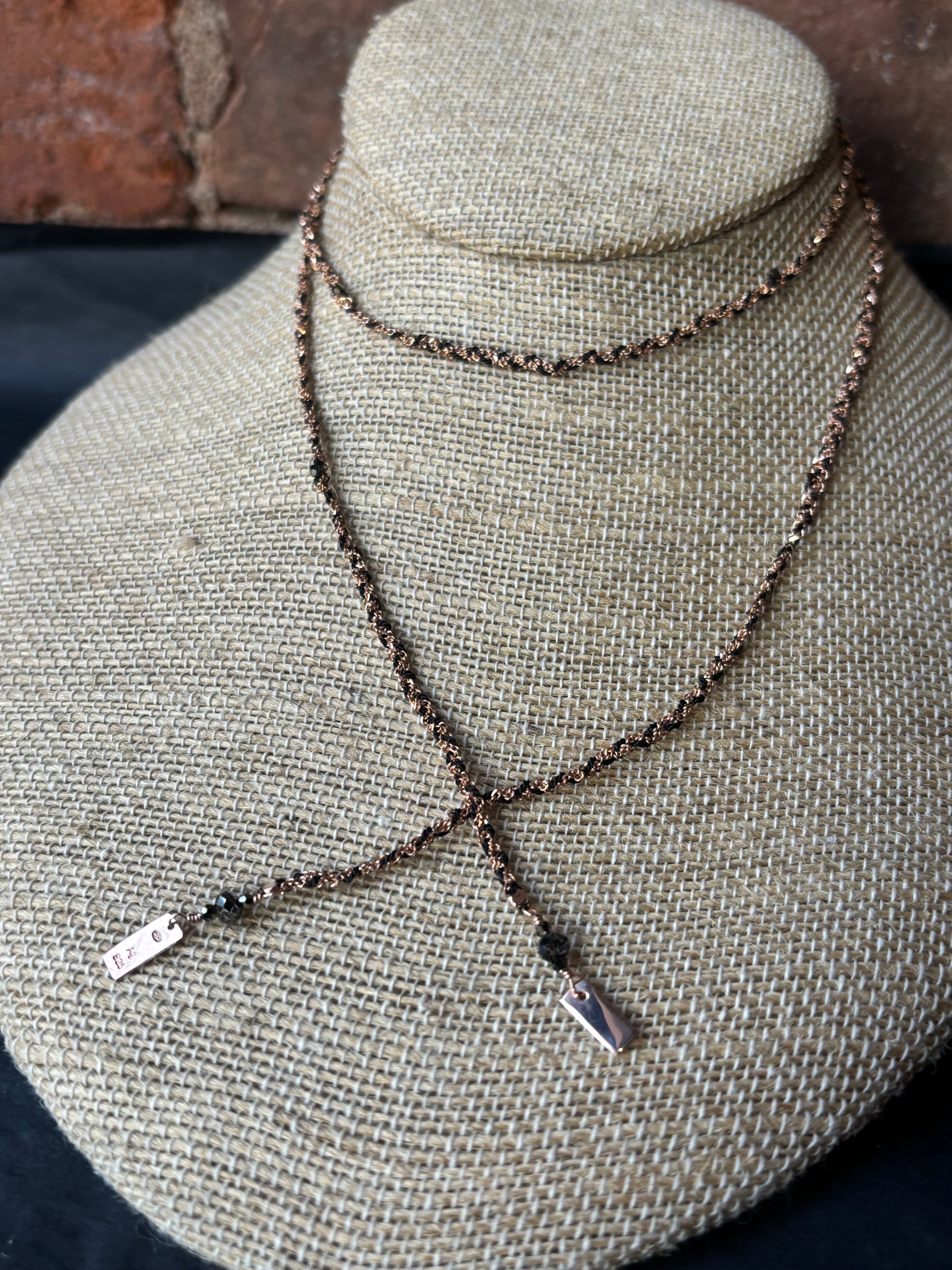 Marie Laure Chamorel Necklace 182 - Pink / Gold / Black Jewelry - Sloane Boutique