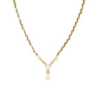 Marie Laure Chamorel Necklace 989 - Gold / Brown Jewelry - Sloane Boutique