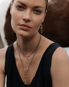 Marie Laure Chamorel Necklace 989 - Ruthenium Lurex Gold Jewelry - Sloane Boutique