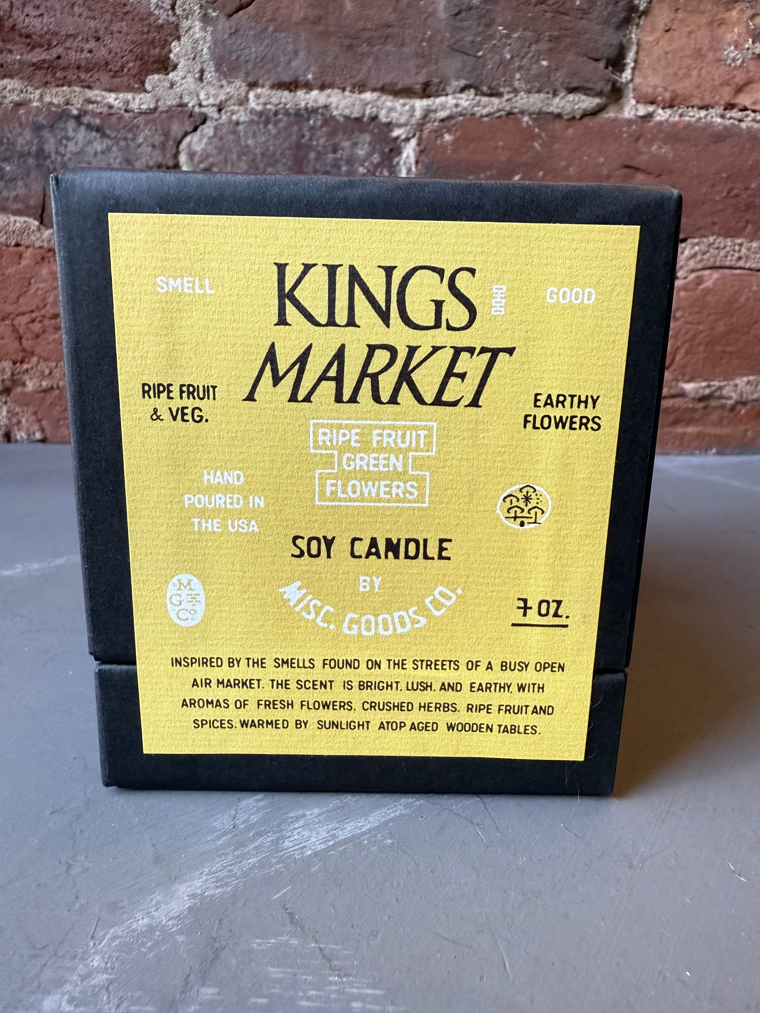 Misc. Goods Co. Kings Market 7 oz Soy Candle - Ripe Fruit, Green, Flowers Fragrance - Sloane Boutique