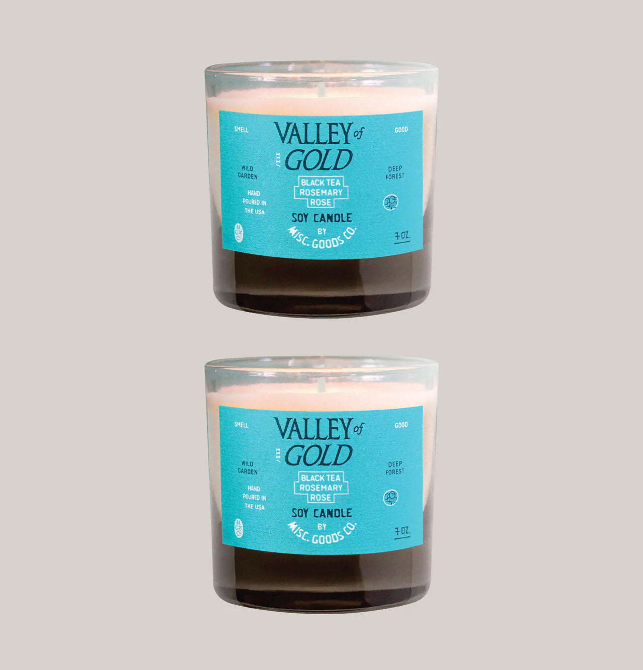 Misc. Goods Co. Valley Of Gold 7 oz Soy Candle - Wild Flowers, Rose, & Rosemary Fragrance - Sloane Boutique