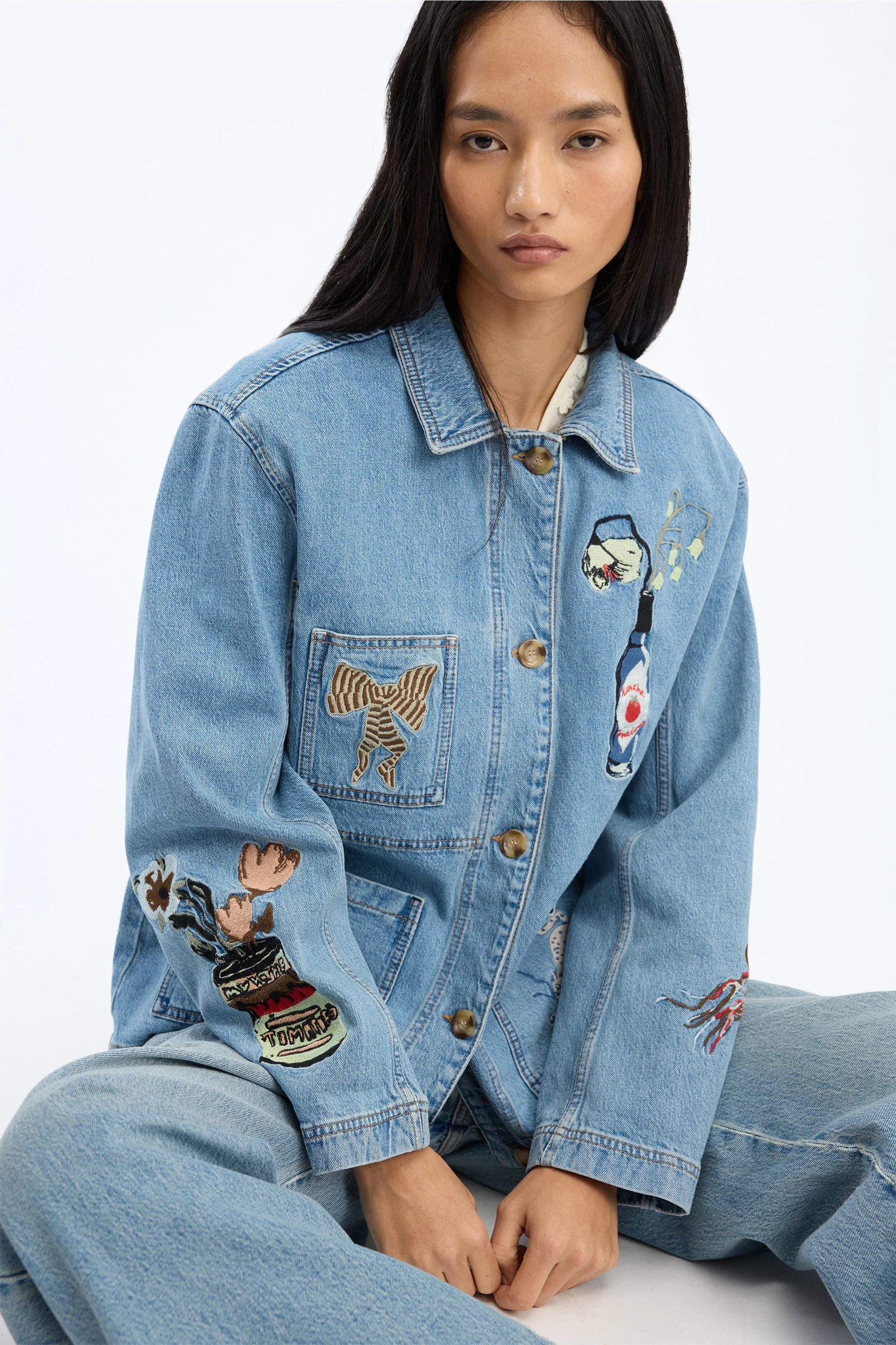 Munthe Braulia Denim Jacket - Denim Blue Outerwear - Sloane Boutique