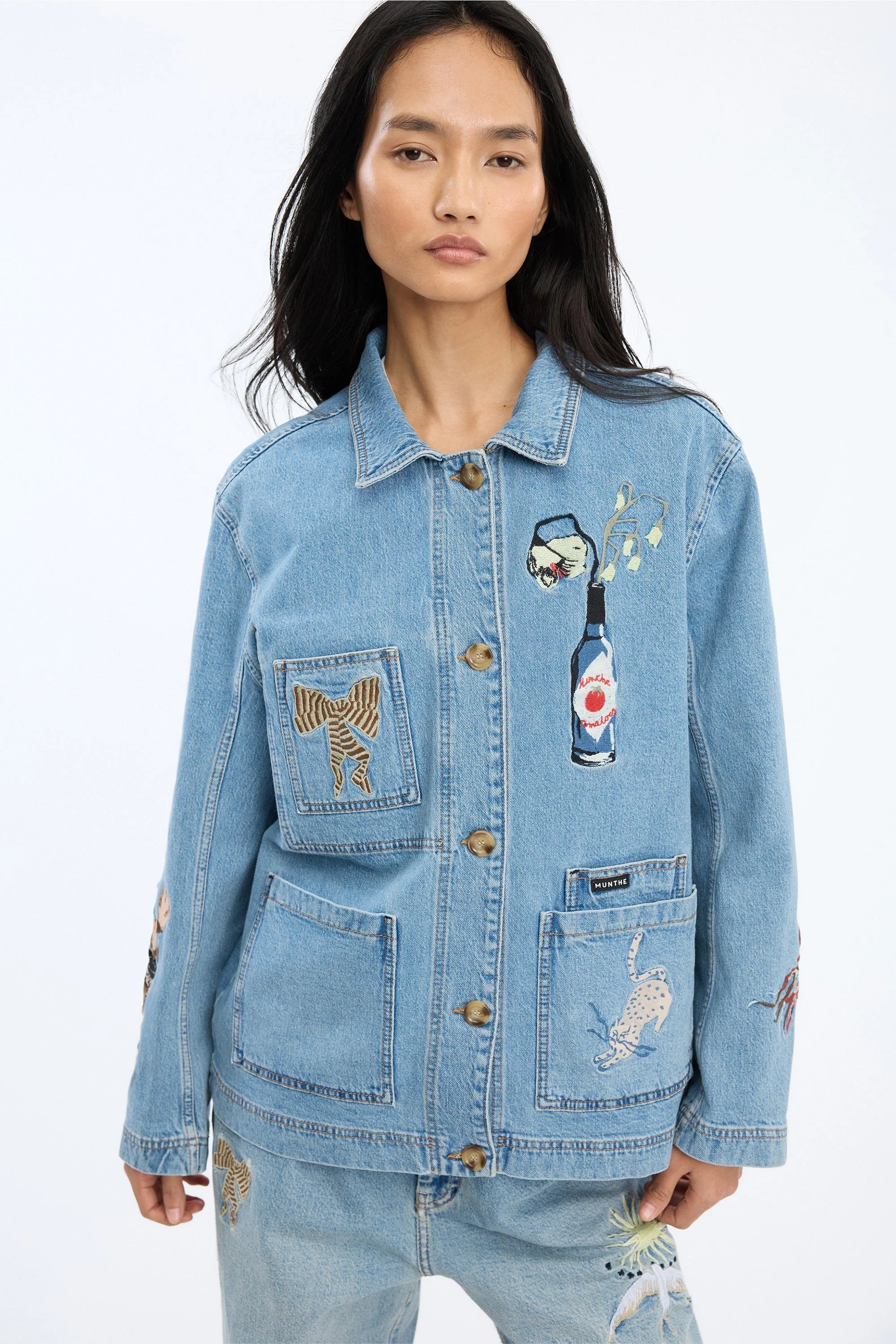 Munthe Braulia Denim Jacket - Denim Blue Outerwear - Sloane Boutique