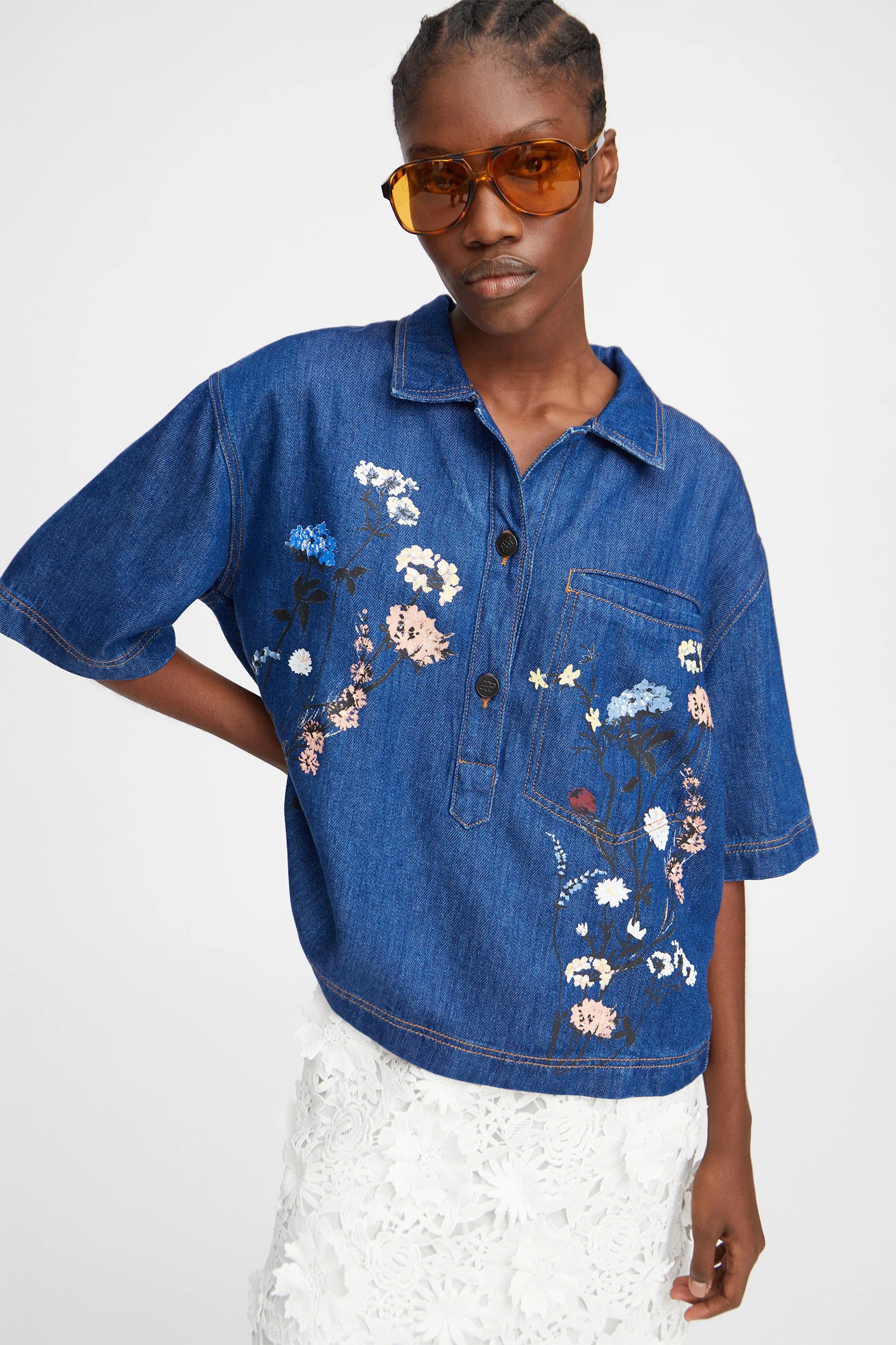 Munthe Phor Top - Blue Women's Tops - Sloane Boutique