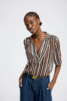 Munthe Rackley Top - Stripeblack Women's Tops - Sloane Boutique